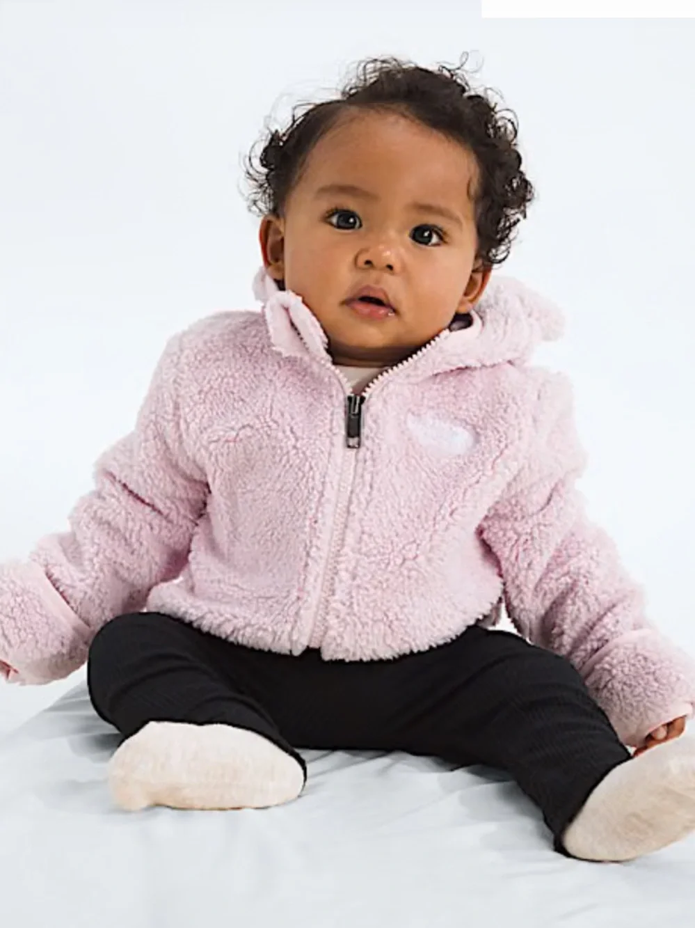 North Face Reversible Light Lavender Teddy Zip-Up Hoodie Size 3T